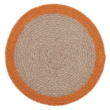 Harvest Blessings Pumpkin Braided Trivet 8"-Lange General Store