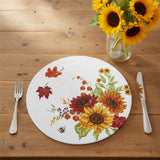 Harvest Sunflower Braided Placemat-Lange General Store