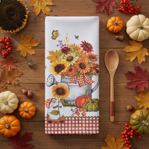 Harvest Sunflower Watering Can Terry Towel