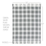 Harvy Green Plaid Woven Throw-Lange General Store