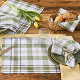 Hayson Sage Plaid Napkins Set of 4-Lange General Store