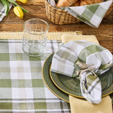 Hayson Sage Plaid Napkins Set of 4-Lange General Store