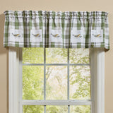 Hayson Sage Plaid Patch Valance-Lange General Store