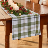 Hayson Sage Plaid Table Runners-Lange General Store
