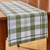 Hayson Sage Plaid Table Runners-Lange General Store
