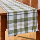 Hayson Sage Plaid Table Runners-Lange General Store