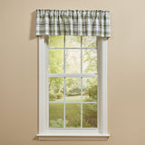 Hayson Sage Plaid Valance-Lange General Store
