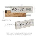 He Gave All Wooden Sign-Lange General Store