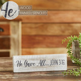 He Gave All Wooden Sign-Lange General Store