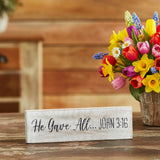 He Gave All Wooden Sign-Lange General Store