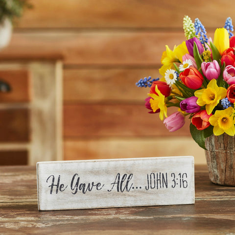 He Gave All Wooden Sign-Lange General Store