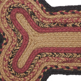 Heirloom Farm Dog Bone Braided Waterproof Rug Mat – Heritage Farmhouse Pet Rug – Mustard Tan, Raven Black, Burgundy