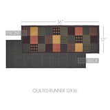 Heirloom Farm Primitive Check Quilted Table Runner-Lange General Store