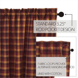 Heirloom Farm Primitive Check Swag Curtains