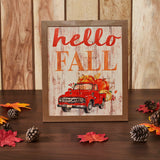 Hello Fall Red Truck Wall Sign-Lange General Store