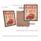Hello Fall Red Truck Wall Sign-Lange General Store