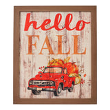 Hello Fall Red Truck Wall Sign-Lange General Store