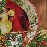 Holiday Cardinal Love Dessert Plates-Lange General Store