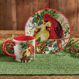 Holiday Cardinal Love Dessert Plates-Lange General Store