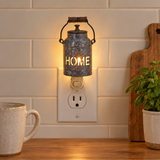 Home Milk Can Night Light in an everyday farmhouse kitchen