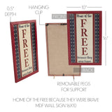 Home Of The Free Because They Were Brave Wall Sign-Lange General Store