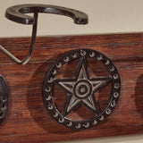 Horse Shoe Star Hat Rack With Hooks