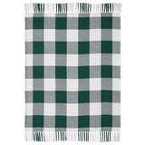 Hunter Green Check Woven Throw-Lange General Store