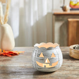 Jack-O-Lantern Candle Holders Antique White-Lange General Store