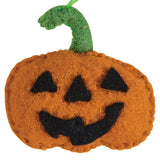 Jack O Lantern Felt Ornament Set of 4