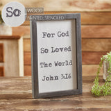John 3:16 Wooden Shadow Box Frame-Lange General Store