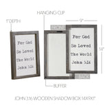 John 3:16 Wooden Shadow Box Frame-Lange General Store