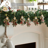 Jolly Old St Nick Metal Ornament Set of 6-Lange General Store