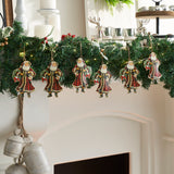 Jolly Old St Nick Metal Ornament Set of 6-Lange General Store