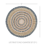 Kayley Braided Trivet 15" Set of 3