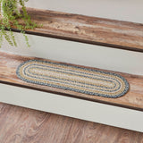 Navy Rose Collection Braided Rugs - Oval - Lange General Store