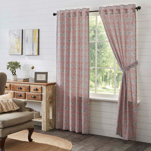 Kaila Floral Long Panel Curtains-Lange General Store