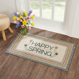 Navy Rose Happy Spring Collection Braided Rugs - Rectangle - Lange General Store