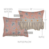 Kaila Ruffled Pillow-Lange General Store