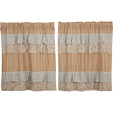 Kaila Ticking Gold Ruffled Tiers-Lange General Store