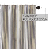 Kayley Ticking Stripe Ruffled Shower Curtain
