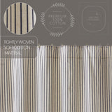 Kayley Ticking Stripe Ruffled Shower Curtain