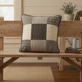 Kettlehurst Quilted Patchwork Pillow in a farmhouse setting