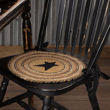 Kettle Grove Star Jute Chair Pad - Set of 6-Lange General Store