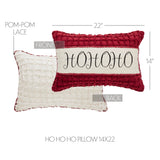 Kringle Chenille Christmas Ho Ho Ho Pillow-Lange General Store