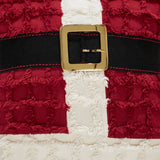 Kringle Chenille Santa Suit Pillow 12"-Lange General Store