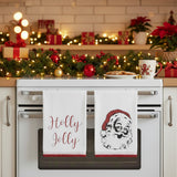 Kingle Chenille Holly Jolly Tea Towel Set-Lange General Store