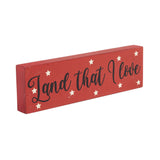 Land That I Love w/White Stars Block Sign-Lange General Store