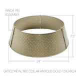 Lattice Metal Tree Collar Antique Gold 24"-Lange General Store