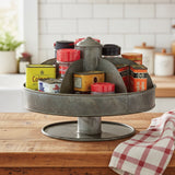 Lazy Susan Galvanized Organizer-Lange General Store