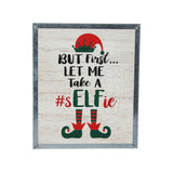 Let Me Take A Selfie Elf Framed Wall Hanging Sign-Lange General Store